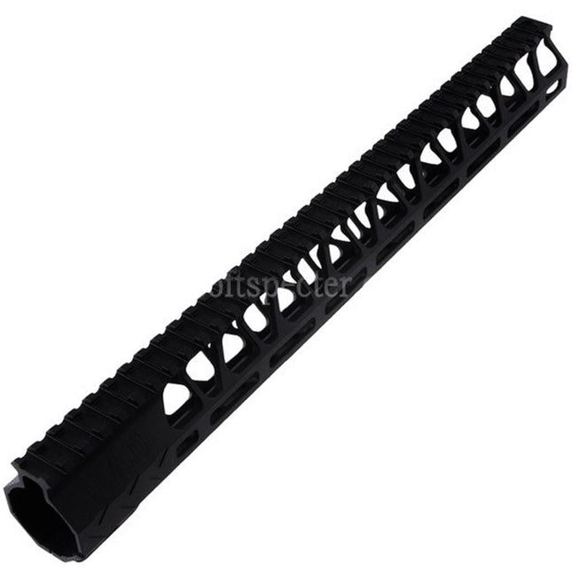 BAD Workhorse CNC Aluminum 15 Inches Free Float M-LOK Handguard Rail System For VFC AR M4 Series GBB Rifles Airsoft Black