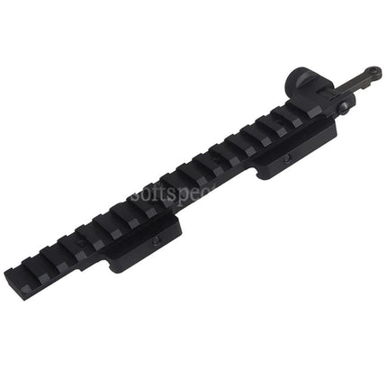CYMA CGS KAC Style 556 Riser Flip-Up Sight Extended Top Rail Scope Mount Set Pour Rail Picatinny 20mm