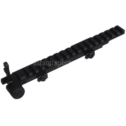 CYMA CGS KAC Style 556 Riser Flip-Up Sight Extended Top Rail Scope Mount Set Pour Rail Picatinny 20mm