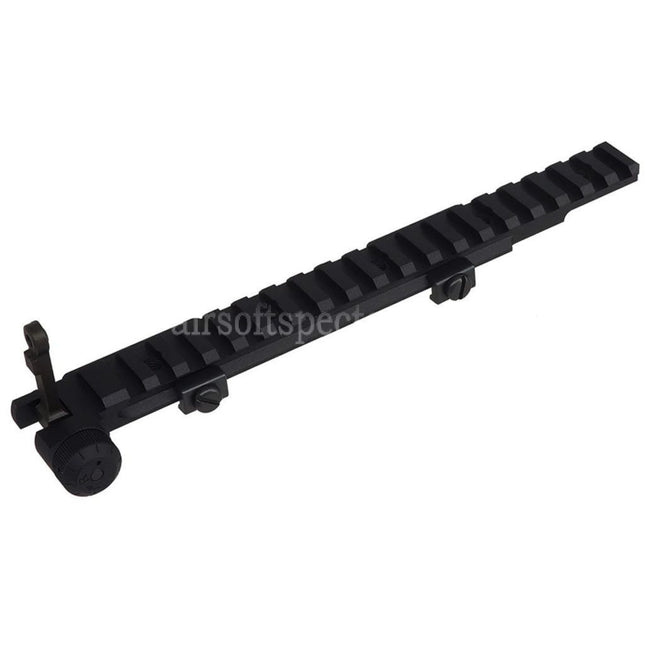 CYMA CGS KAC Style 762 Riser Flip-Up Sight Extended Top Rail Scope Mount Set For 20mm picatinny Rail