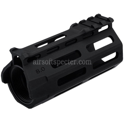 APS 4 Inches Evolution Tech 8.0 M-Lok Tactical Handguard Rail System with Inner Outer Barrel For APS ASR Tokyo Marui M4 Series AEG Upper Receiver Airsoft