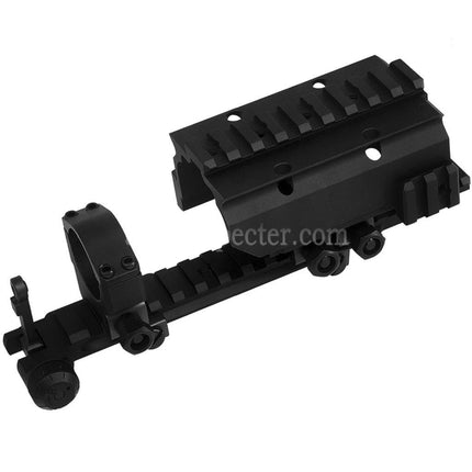 CYMA CGS KXC Style NADS Montage Rail Latéral Supérieur avec Rehausseur 556 Viseur Arrière 300M pour Rail Picatinny de 20mm