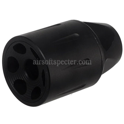 CYMA Synergy Linear Hybrid Comp Muzzle Brake Flash Hider -14mm CCW Counter-Clockwise Thread