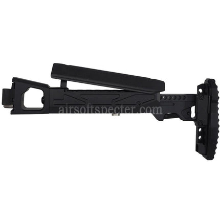 5KU KPYK Telescopic Folding Stock with Cheek Riser for GHK AK74 Series GBB Rifles Black