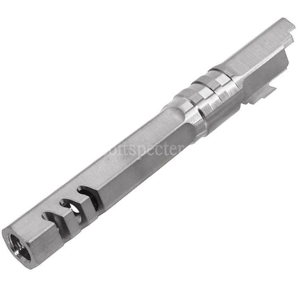 5KU 5 Inches Stainless Steel Hexagon Outer Barrel +11mm CW Suitable For Armorer Works WE (WE-TECH) Tokyo Marui Hi-Capa 5.1 Series GBB Pistols Airsoft