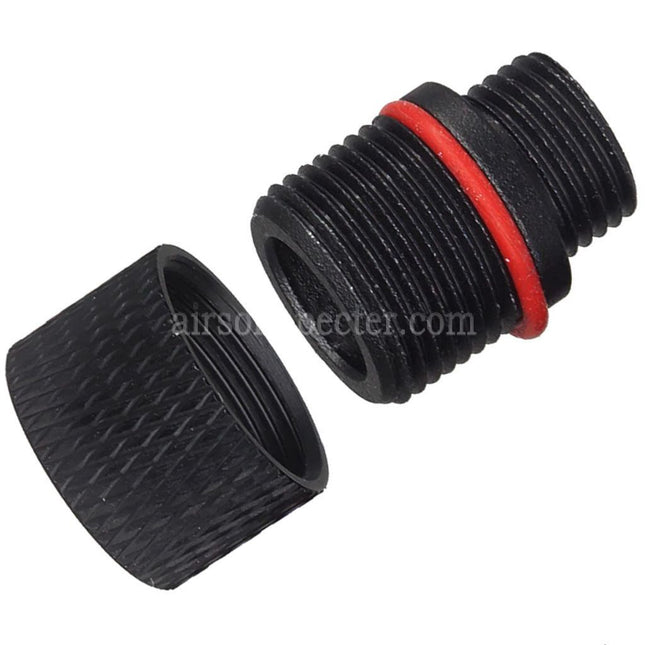 AIRSOFT SPECTER Barrel Silencer Compensator Adapter with Thread Cover Protector Type-1 Suitable For KSC M9 / WE Pistols +11mm CW Clockwise -14mm CCW Counter-Clockwise Thread