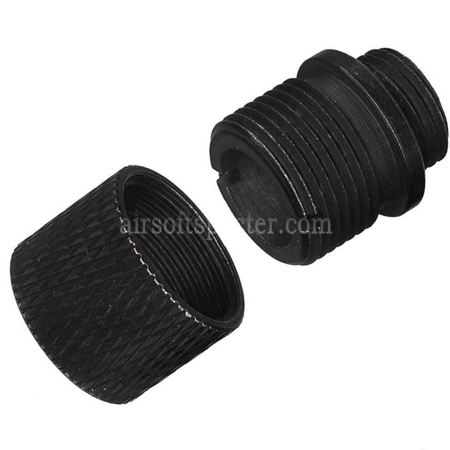 AIRSOFT SPECTER Barrel Silencer Compensator Adapter with Thread Cover Protector Alloy Suitable For KSC M9 / WE Pistols +11mm CW Clockwise -14mm CCW Counter-Clockwise Thread