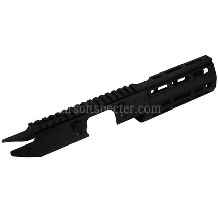 5KU CNC Aluminum 350mm M-LOK Handguard Rail System with Charging Handle Suitable For CYMA M5 MP5K PDW Series AEG Rifles Airsoft Black