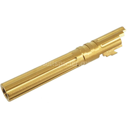 5KU 5 Inches Stainless Steel Straight Fluted Outer Barrel +11mm CW Suitable For Armorer Works WE (WE-TECH) Tokyo Marui Hi-Capa 5.1 Series GBB Pistols Airsoft