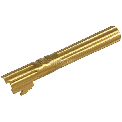 5KU 5 Inches Stainless Steel Straight Fluted Outer Barrel +11mm CW Suitable For Armorer Works WE (WE-TECH) Tokyo Marui Hi-Capa 5.1 Series GBB Pistols Airsoft