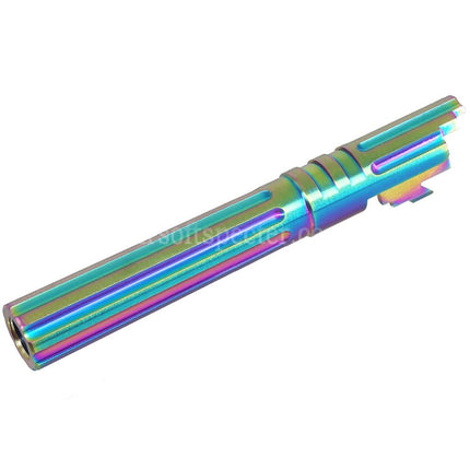 5KU 5 Inches Stainless Steel Straight Fluted Outer Barrel +11mm CW Suitable For Armorer Works WE (WE-TECH) Tokyo Marui Hi-Capa 5.1 Series GBB Pistols Airsoft