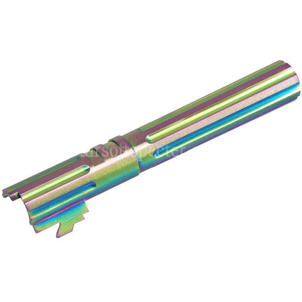 5KU 5 Inches Stainless Steel Straight Fluted Outer Barrel +11mm CW Suitable For Armorer Works WE (WE-TECH) Tokyo Marui Hi-Capa 5.1 Series GBB Pistols Airsoft