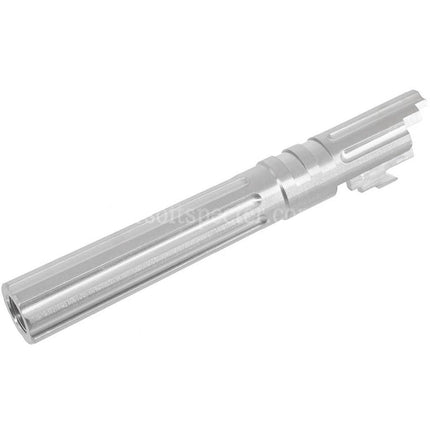 5KU 5 Inches Stainless Steel Straight Fluted Outer Barrel +11mm CW Suitable For Armorer Works WE (WE-TECH) Tokyo Marui Hi-Capa 5.1 Series GBB Pistols Airsoft