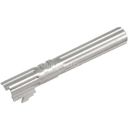 5KU 5 Inches Stainless Steel Straight Fluted Outer Barrel +11mm CW Suitable For Armorer Works WE (WE-TECH) Tokyo Marui Hi-Capa 5.1 Series GBB Pistols Airsoft