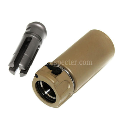 E&C 94mm Warden QD Suppressor Silencer with -14mm CCW Counter-Clockwise Threaded Flash Hider