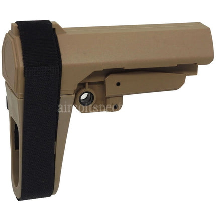 DOUBLE BELL Minimalist SBA3 Stabilizing Brace Stock Suitable For AR M4 M16 Series AEG Rifles Airsoft
