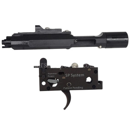 Porte-culasse en acier inoxydable CNC CYMA avec boîte de déclenchement réglable pour fusils GBB Airsoft série CGS AR M4