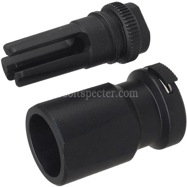 E&C Blackout 51T 3-Prong Flash Hider with Blast Diverter Suitable For -14mm CCW Counter-Clockwise Thread