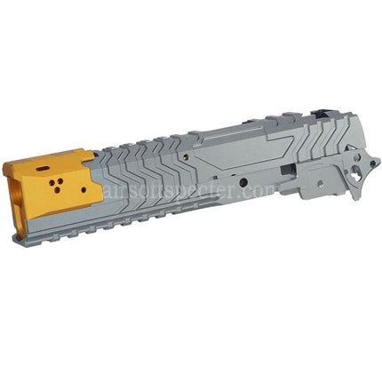 5KU CNC Aluminum Matrix Style Outer Barrel Middle Frame Slide Set For Tokyo Marui Hi-Capa Series GBB Pistols Airsoft