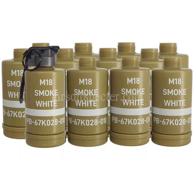 APS HAKKOTSU 12pcs Thunder B Co2 Sound Grenade M18 Smoke White Shell Bottle Package with Core