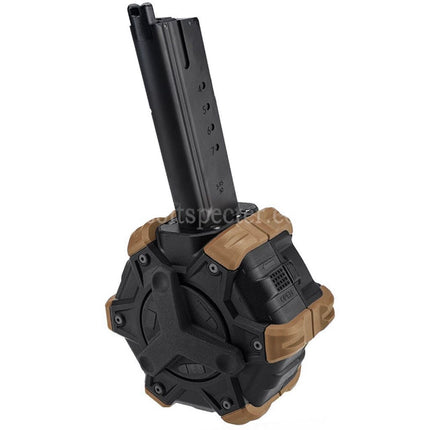 Armorer Works AW Custom 350rd Gas Adaptive Drum Magazine for Armorer Works AW / WE (WE-TECH) Desert Eagle GBB Pistols Airsoft