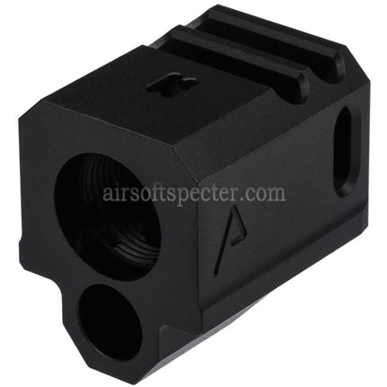 RWA Agency Arms 417 Dual Port Compensator -14mm CCW Counter-Clockwise Thread Suitable For G-Series GBB Pistols Airsoft