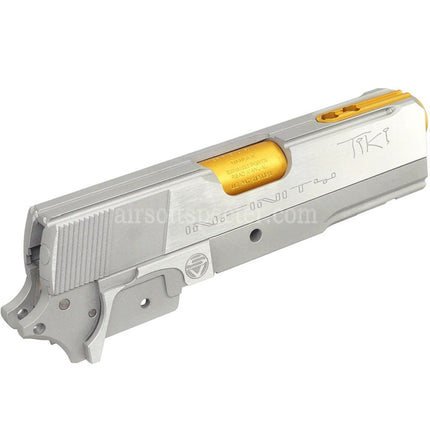 Bomber Airsoft CNC Aluminum SVI Infinity Tiki Style Barrel Slide Middle Frame Kit Set Shiny For Tokyo Marui Hi-Capa 5.1 Series GBB Pistols