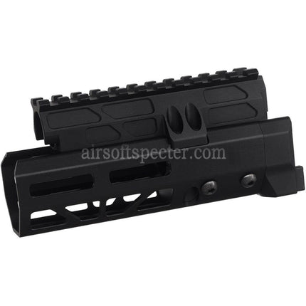 5KU 6.1 Inches MMS Style M-Lok Handguard Rail System For CYMA D-BOYS AKS-74U Series AEG Rifles Airsoft Black