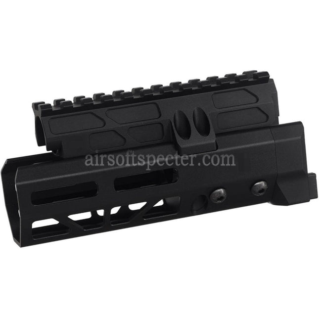 5KU 6.1 Inches MMS Style M-Lok Handguard Rail System For CYMA D-BOYS AKS-74U Series AEG Rifles Airsoft Black