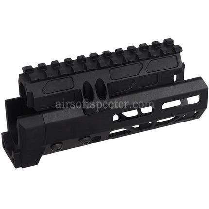 5KU 6.1 Inches MMS Style M-Lok Handguard Rail System For CYMA D-BOYS AKS-74U Series AEG Rifles Airsoft Black