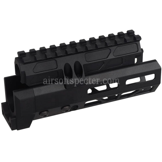 5KU 6.1 Inches MMS Style M-Lok Handguard Rail System For CYMA D-BOYS AKS-74U Series AEG Rifles Airsoft Black