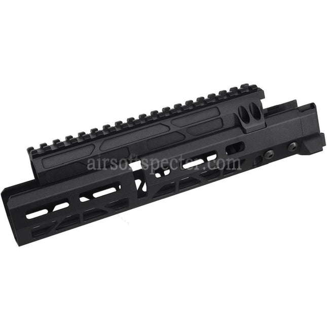 5KU 10.1 Inches MMS Style M-Lok Handguard Rail System For Tokyo Marui AKM Series GBB Rifles Airsoft Black