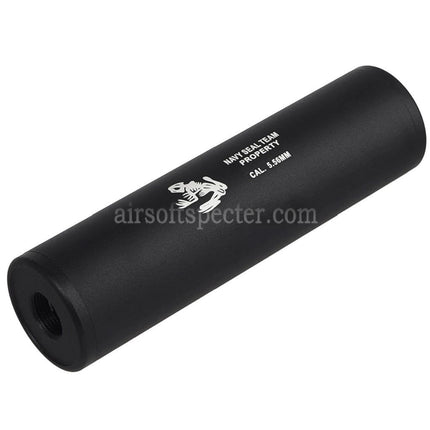 CYMA 128mm x 35mm Navy Seal Style Mock Suppressor Silencer Suitable For -14mm CCW Counter-Clockwise / +14mm CW Clockwise Thread