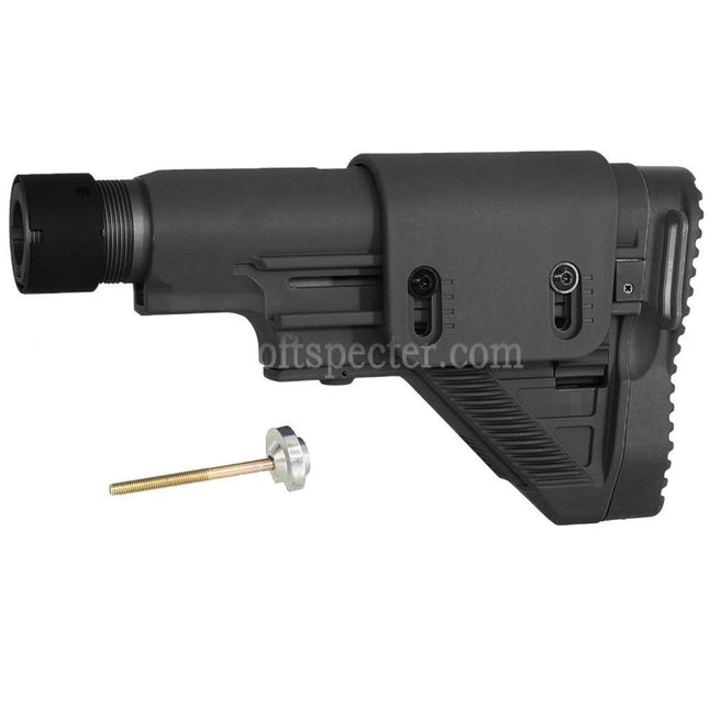 E&C DMR Style Retractable Stock with Tube Suitable For E&C HK417 G28 Series AEG Rifles Airsoft