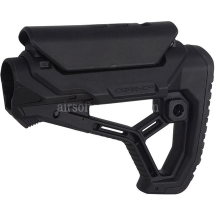 Crosse Rétractable E&C GL-CORE CP Style Compatible Fusils Airsoft AEG Séries AR M4 M16 Noir