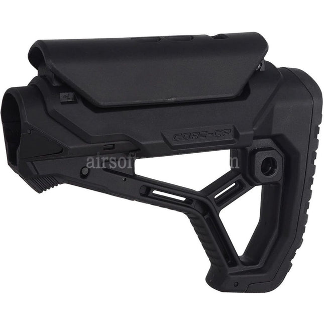 E&C GL-CORE CP Style Retractable Stock Suitable For AR M4 M16 Series AEG Rifles Airsoft Black