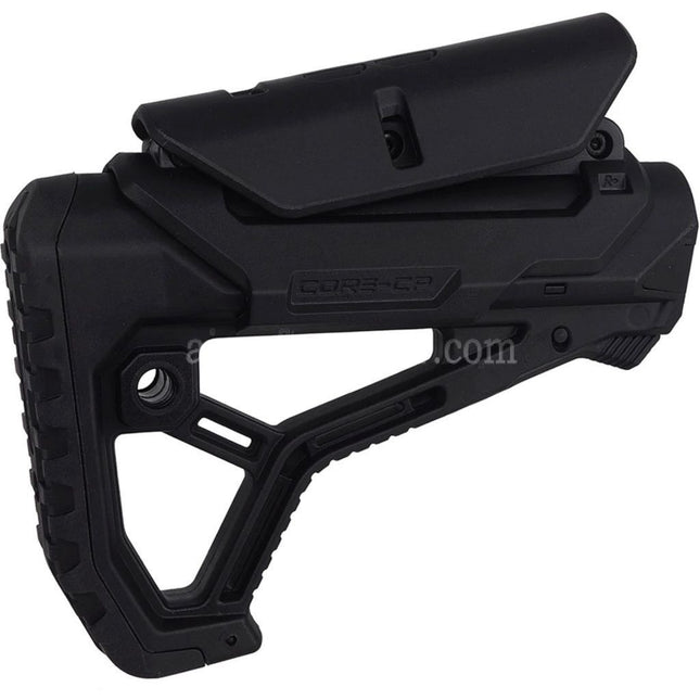E&C GL-CORE CP Style Retractable Stock Suitable For AR M4 M16 Series AEG Rifles Airsoft Black