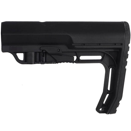 E&C BMSMIL Style Minimalist Retractable Stock Suitable For AR M4 M16 Series AEG Rifles Airsoft Black