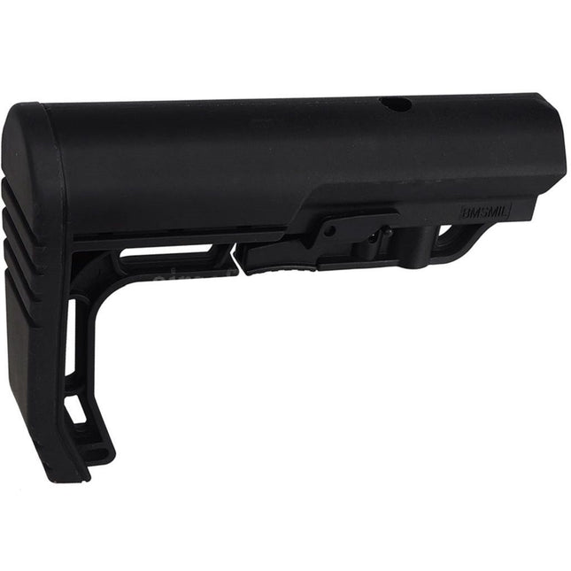 E&C BMSMIL Style Minimalist Retractable Stock Suitable For AR M4 M16 Series AEG Rifles Airsoft Black