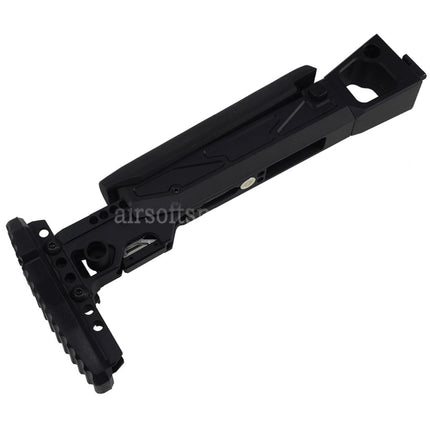 5KU KPYK Telescopic Folding Stock with Cheek Riser for GHK AKM V3 Series GBB Rifles Black