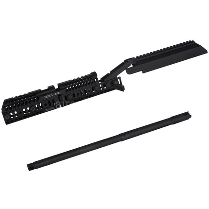 5KU SPORT-4 Style Handguard Rail System B33 Railed Dust Cover Set For Tokyo Marui AKM Series GBB Rifles Airsoft Black