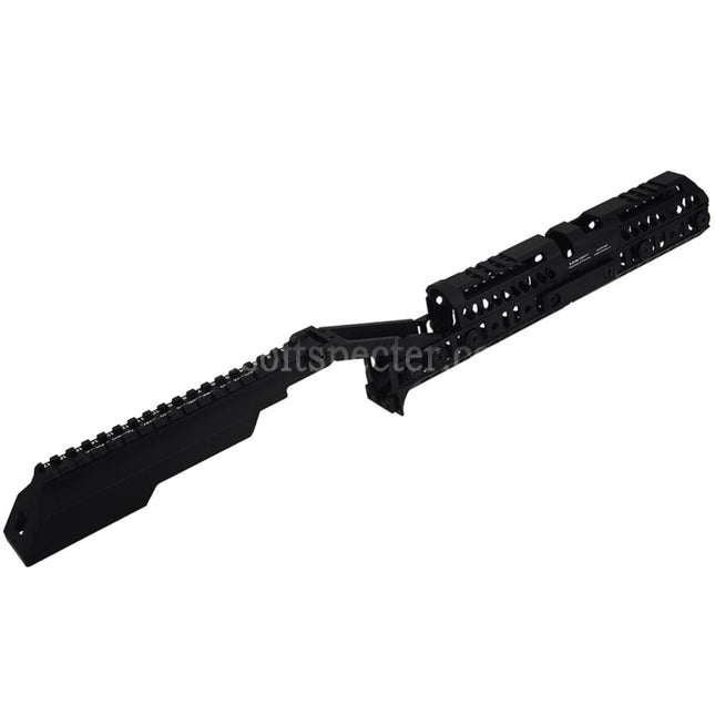 5KU SPORT-4 Style Handguard Rail System B33 Railed Dust Cover Set For Tokyo Marui AKM Series GBB Rifles Airsoft Black