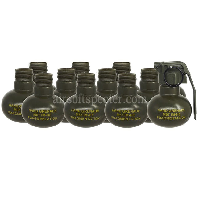 APS HAKKOTSU 12pcs Thunder C Co2 Sound Grenade M67 Shell Bottle Package with Core