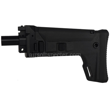 BBT ACR Style 7-Position Telescoping Side Folding Stock Suitable For Maruyama ISO556 GBB SMG Rifle Black