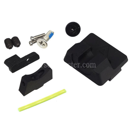 Bomber Airsoft CNC Aluminum Wilson Combat Style Slide Barrel Set For Tokyo Marui G19 Gen4 Series GBB Pistols Black