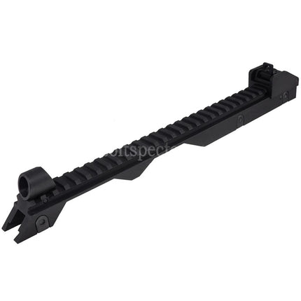 AIRSOFT SPECTER 340mm Top Rail with Front Rear Sight Suitable For G36 Series AEG Rifles Black