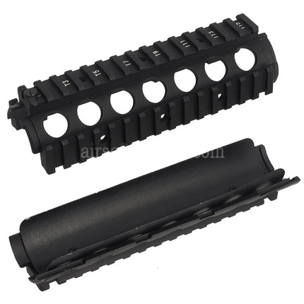 AIRSOFT SPECTER 170mm CNC Aluminum KAC Style M4A1 M4CQB RAS Handguard Rail System with Rail Cover Suitable For CYMA E&C D-Boys G&P Classic Army KWA G&G Tokyo Marui M4 M16 Series AEG Rifles Black