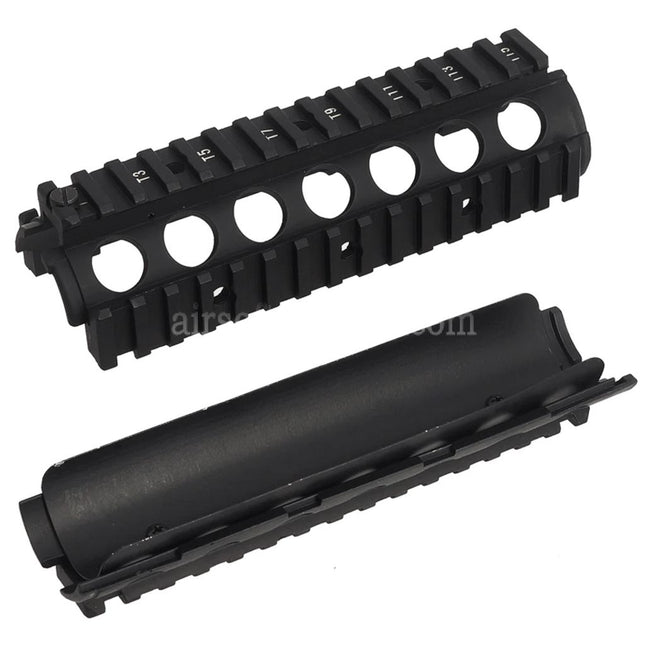 AIRSOFT SPECTER 170mm CNC Aluminum KAC Style M4A1 M4CQB RAS Handguard Rail System with Rail Cover Suitable For CYMA E&C D-Boys G&P Classic Army KWA G&G Tokyo Marui M4 M16 Series AEG Rifles Black