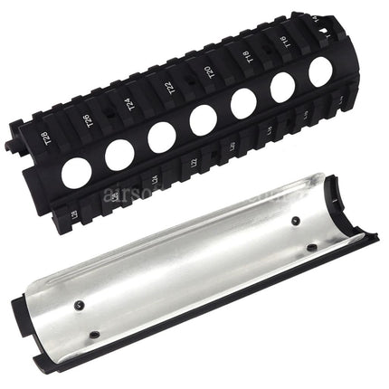 AIRSOFT SPECTER 170mm CNC Aluminum KAC Style M4A1 M4CQB RAS Handguard Rail System with Rail Cover Suitable For CYMA E&C D-Boys G&P Classic Army KWA G&G Tokyo Marui M4 M16 Series AEG Rifles Black