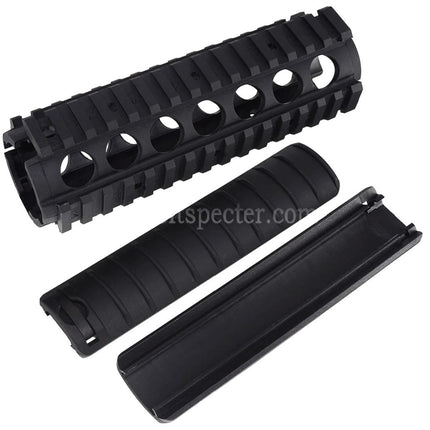AIRSOFT SPECTER 170mm Polymer KAC Style M4A1 M4CQB RAS Handguard Rail System with Rail Cover Suitable For CYMA E&C D-Boys G&P Classic Army KWA G&G Tokyo Marui M4 M16 Series AEG Rifles Black